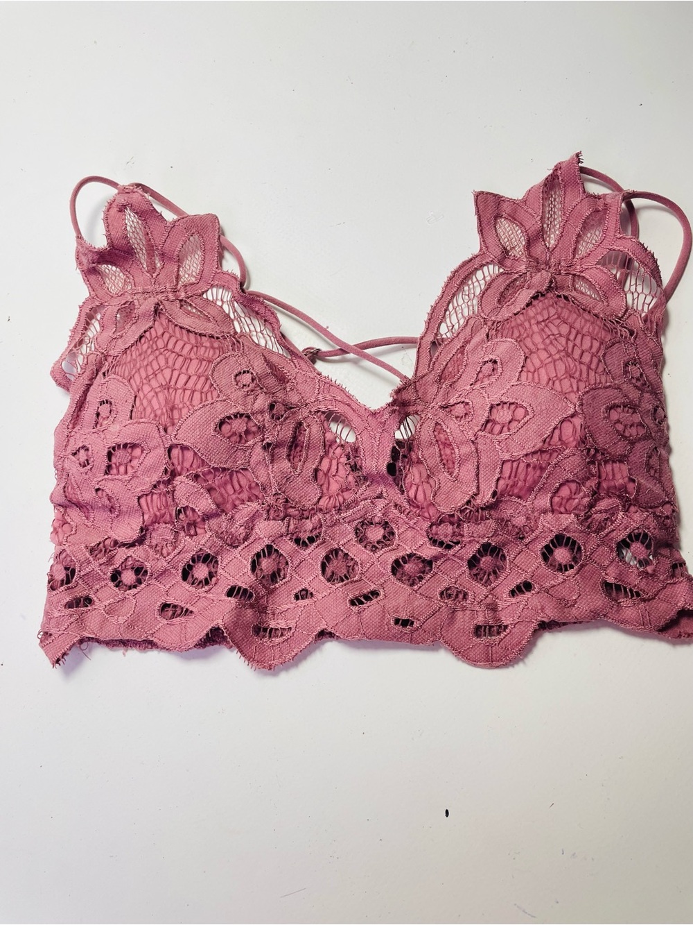 Rue21 Lace Floral Bralette in Dusty Pink